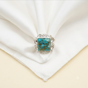 Blue Turquoise Ring Gemstone Gift For Her