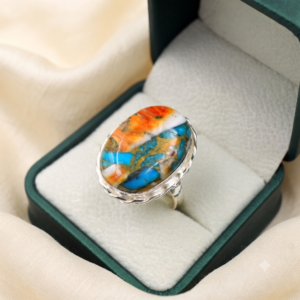 Spiny Oyster Turquoise Ring Gemstone Gift For Her