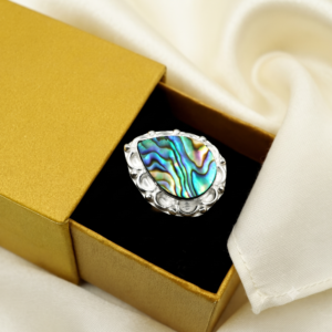 Abalone Shell Ring Gemstone Gift For Her