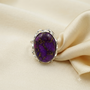 Purple Turquoise Ring Gemstone Gift For Her