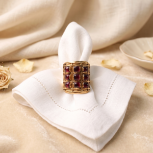 Exclusive Garnet Square Rings, Gift For Her