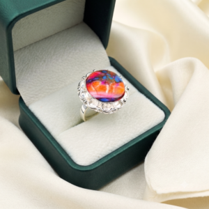 Pink Turquoise Ring Gemstone Gift For Her