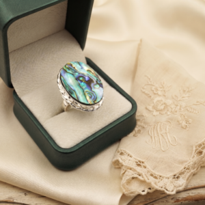 Abalone Shell Ring Gemstone Gift For Her
