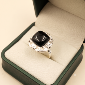 Beautiful Black Onyx Ring Gemstone Gift For Her