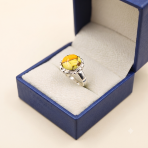 Yellow Honey Turquoise Ring Gemstone Gift For Her