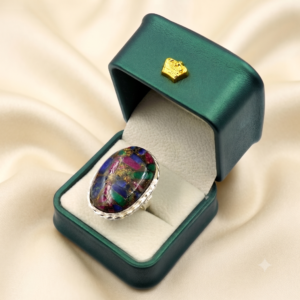 Silimanite Turquoise Ring Gemstone Gift For Her