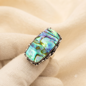 Abalone Shell Ring Gemstone Gift For Her