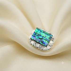 Abalone Shell Ring Gemstone Gift For Her