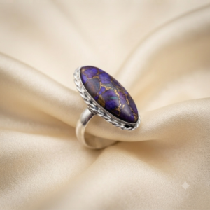 Purple Turquoise Ring Gemstone Gift For Her
