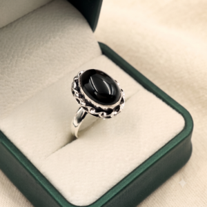 Amazing Black Onyx Ring Gemstone Gift For Her