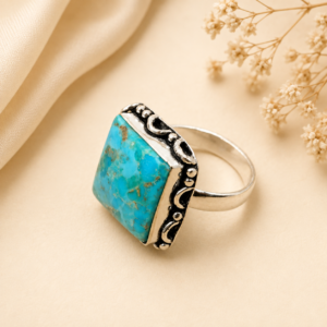 Mohave Turquoise Ring Gemstone Gift For Her